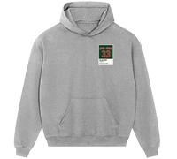 Kareem Abdul Jabbar 33 Bucks Jersey Frame Men's Hoodie - Gray / S