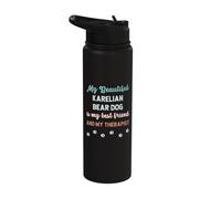 Karelian Bear Dog Dog Dad Mum Friend and Therapist Stainless Steel Insulated Water Bottle