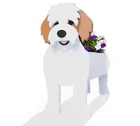 Karelian Bear Dog Planter Gifts for Women,Cute PVC Herb Garden Dog Flower Planter,Dog Planters for Indoor/Outdoor Plants,Dog Flower Pots Suitable Birthday Gifts for pet lovers9.45 * 8.15 * 13.39in