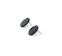 Karelian Heritage Shungite Women's Stud Earrings | Natural Black Shiny Semi-Precious Gemstone Studs Minimalistic and Small | Real Handmade Raw Shungite Stone Crystal Jewelry for Women, Shungite,