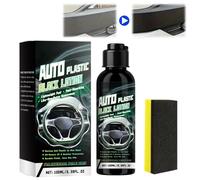 KARELLS 100ml Car Plastic Restorer Black, Dashboard Cleaner, Quick Effect Coating Agent for Interior Car Cleaning Kit, Back to Black Trim Restorer, Prevents Aging & Cracking, Long-Lasting Shine