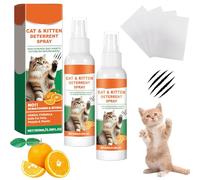KARELLS 2PCS Cat Repellent Spray, Natural Cat Deterrent Spray Indoor & Outdoor, Natural, Anti-Scratch Indoor & Outdoor Training Aid Safe to Protect Furniture, Plants, Carpets, Gardens & Doors (100ml)