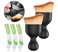 KARELLS Car Interior Cleaning Brush with Soft Bristle, Car Detailing Brush with Protective Cover Multipurpose Dust Removal Cleaning Brush, for Automotive Dashboard, Airconditioning Vents