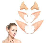 KARELLS Pixie Elf Ear,Fairy Ears,3 Pairs Latex Elf Ears,Soft Pointed Goblin Ears,Cosplay Halloween Party Live broadcast Props,Elven Vampire Ears for Live Broadcast Props,Alien Ears