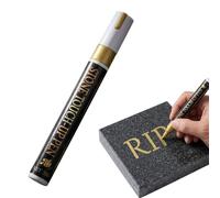 KARELLS Tombstone Marker Pen, Gold Oil Based Waterproof Paint Pen, Quick Dry Stone Touch Up Marker for Faded Gravestone Inscriptions and Memorial Restoration