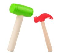 KARELLS Toy Hammer,Wooden Hammer Toys,2 Pieces Simulation Wooden Hammers,Maintenance Tools,Educational Toys for Kids Birthday Party Games Supplies