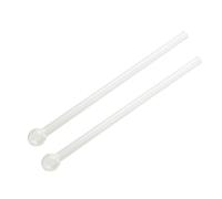 karelwui 2Pcs Transparent Glass Drinking Straw Glass Straw for Smoothies Tea Juice Reusable Shatter Resistant Straws Eco-Friendly Bpa-Free Borosilicate Glass Straw Clear