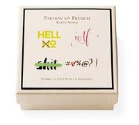 Karen Adams Gift Enclosure Box "Pardon My French" 8 Assorted Cards with Vellum Envelopes