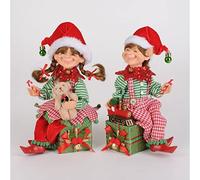 Karen Didion Christmas Presents Elf Set Of 2
