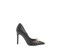 Karen Millen Leather Stiletto Pointed Toe Heeled Shoe, 5, Black