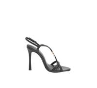 Karen Millen Leather Strappy Heeled Sandal, 5, black