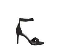 Karen Millen Leather Turn Lock Detail Heeled Sandal, 8, black