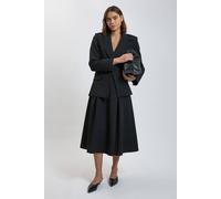 Karen Millen Women's Compact Stretch Full Midi Skirt in Black | Size: 10