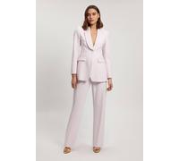 Karen Millen Women's Compact Stretch Tailored Trouser in Dusty Pink | Size: 10
