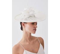 Karen Millen Women's Feather & Quill Disc Fascinator in Ivory