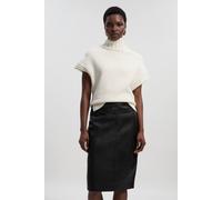 Karen Millen Women's Forever Leather Signature Pencil Skirt in Black | Size: 14