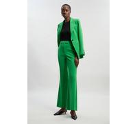 Karen Millen Women's Petite Compact Stretch Bootcut Tailored Trouser in Green | Size: 4
