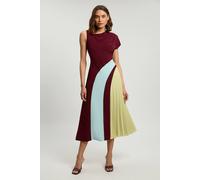 Karen Millen Women's Petite Soft Tailored Colour Block Detail Midi Dress | Size: 6