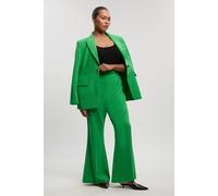 Karen Millen Women's Plus Size Compact Stretch Bootcut Tailored Trouser in Green | Size: 20