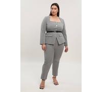 Karen Millen Women's Plus Size Tailored Marl Slim Leg Trouser in Grey | Size: 18