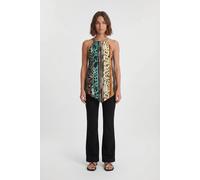 Karen Millen Women's Satin Viscose Multi Animal Print Top | Size: 12