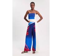 Karen Millen Women's Soft Tailored Colourblock Tailored Bandeau Jumpsuit | Size: 16