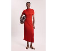 Karen Millen Women's Stitch Detail Knit Midi Dress in Red | Size: Large