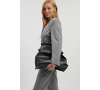 Karen Millen Women's Tailored Marl Belted Square Neck Blazer in Grey | Size: 8