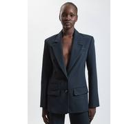 Karen Millen Women's Tailored Stretch Single Breasted Blazer in Navy | Size: 6