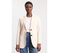 Karen Millen Women's Tencel Blend Tailored Single Breasted Blazer in Cream | Size: 14