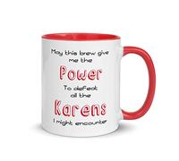 Karen Mug Defeat The Karens Retail Hospitality Worker Gift Plumfoolery (Red)