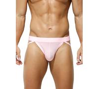 KAREN SPACE Men's Jock strap Sexy Underwear, Mens Jockstraps Athletic Supporter Sports Underwear, Pink, M
