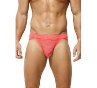 KAREN SPACE Men's Jock strap Sexy Underwear, Mens Jockstraps Athletic Supporter Sports Underwear, Red, M