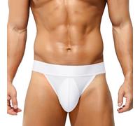 KAREN SPACE Men's Jock strap Sexy Underwear, Mens Jockstraps Athletic Supporter Sports Underwear, White, XL
