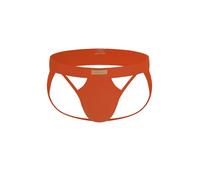 KAREN SPACE Men's Jock Straps Underwear, Mens Athletic Supporter Thongs Breathable Sport Underwear Jock Strap Cotton Orange, XL