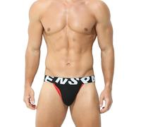 KAREN SPACE Men's Jockstrap Sexy Underwear Breathable Jock Straps Athletic Supporter, Black, S