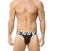 KAREN SPACE Men's Jockstrap Sexy Underwear Breathable Jock Straps Athletic Supporter, Coffee, L