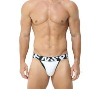 KAREN SPACE Men's Jockstrap Sexy Underwear Breathable Jock Straps Athletic Supporter, White, M