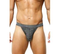 KAREN SPACE Mens Sexy Thong Underwear, Low Rise G Strings T-Back Underwear Bikini, Black, L
