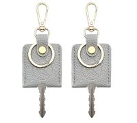 KARENSKEYS Leather Key Sleeve, 2PCS Stylish Key Cover, Broken Car Key Loop Replacement, for Women Men.