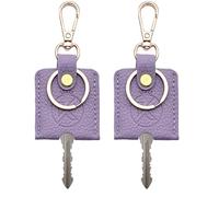 KARENSKEYS Leather Key Sleeve, 2PCS Stylish Key Cover, Broken Car Key Loop Replacement, for Women Men.