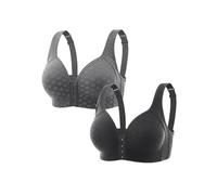 KARFRI Detox & Shape Power Lift Bra, Ion Lifting & Lymphatic Detoxification Bra, Front Clasp Bra (H-2PCS,42/95)