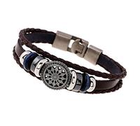 KARFRI Leather Bracelet,Leather Braided Bracelet, Buckle Men'S Brown Leather Bracelet Jewelry Woven Retro Punk Leather Bracelet, Personalized Clothing Accessories Jewelry