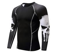 KarFri Men Rash Vest- UPF 50+ Rash Guard Compression Shirt Animal Lion Pattern Long Sleeve Quick Drying Wetsuit Swimming Top for Surfing (XXL,# 1)