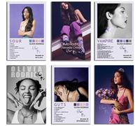 KarfRi Olivia Canvas Set, 6x8 inch - GUTS, SOUR, VAMPIRE Posters, Rodrigo Album Aesthetics