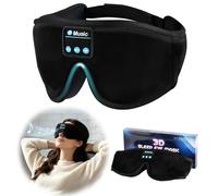 KARFUN Eye Mask with Bluetooth Headphones, 100% Blackout 3D Sleep Headphone