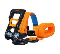 Kargo Stealth 4M Light Duty Ratchet Straps - Easy Sideways Strap Insertion, 25mm Polyester Webbing, 400kg Load Capacity, Anti-Corrosion Handles, 2-Year Warranty + Free Storage Bag (Pack of 2)