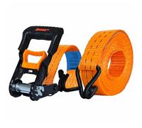 Kargo Stealth 6M Heavy Duty Ratchet Strap - Easy Sideways Strap Insertion, 35mm Polyester Webbing, 1000kg Load Capacity, Anti-Corrosion Handles, 2-Year Warranty + Free Storage Bag