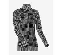 Kari Traa Smekker Half-Zip Base layer top long sleeve dark grey black Women - L