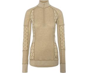 Kari Traa - Technicality first layer in Merino wool - Smekker Half-Zip Baselayer Mocha for Women in Wool - Size S - Beige Beige S